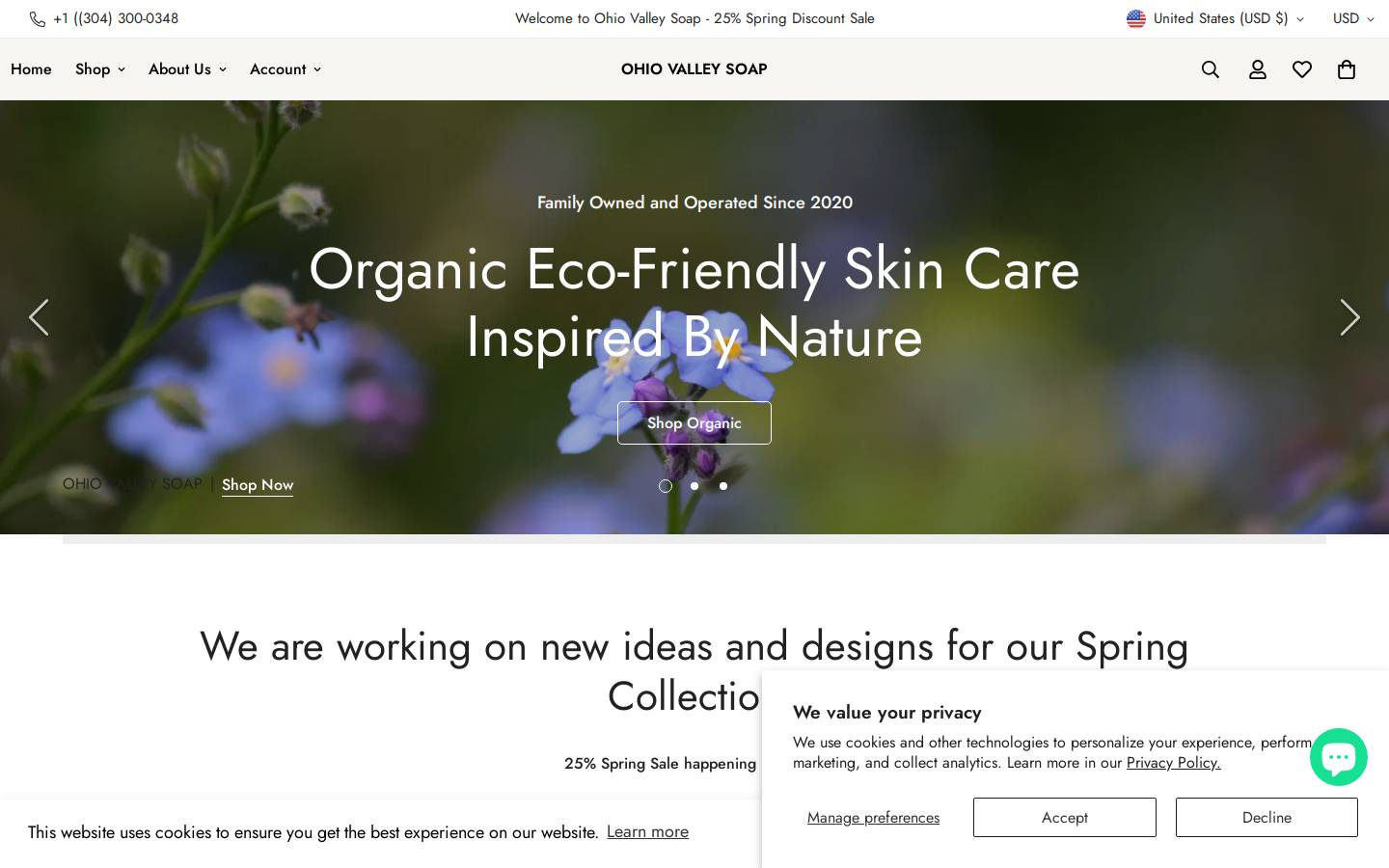 ohiovalleysoap.com homepage screenshot