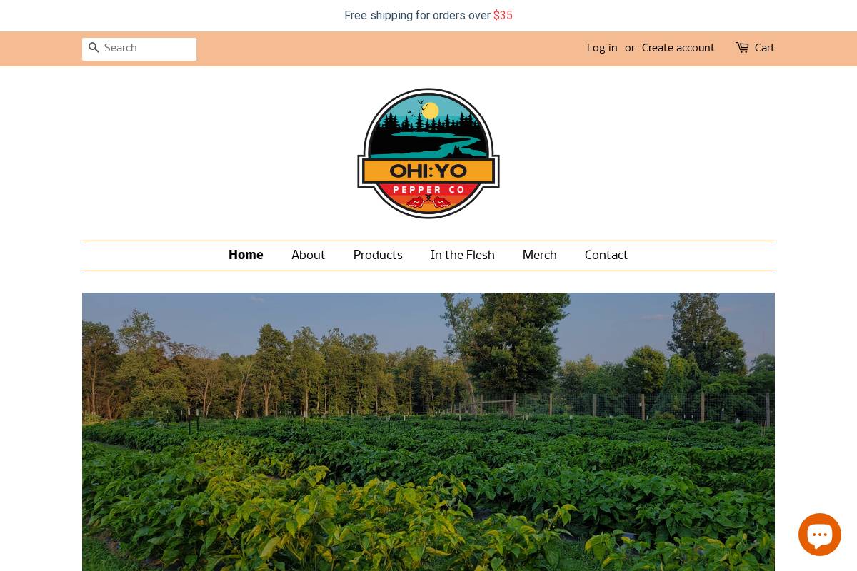 ohiyopepperco.com homepage screenshot