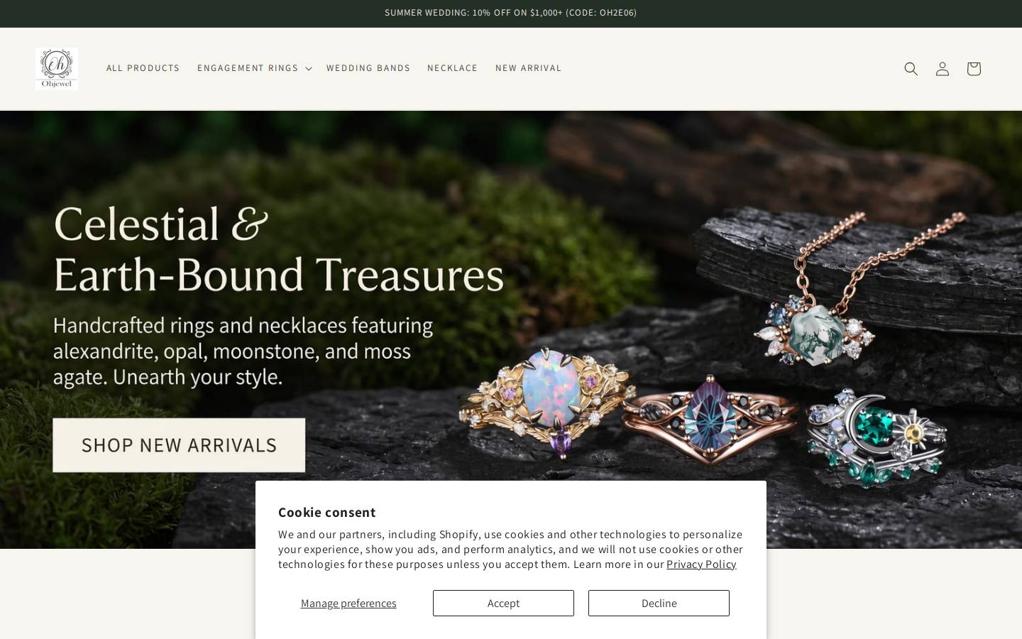 Ohjewel homepage screenshot