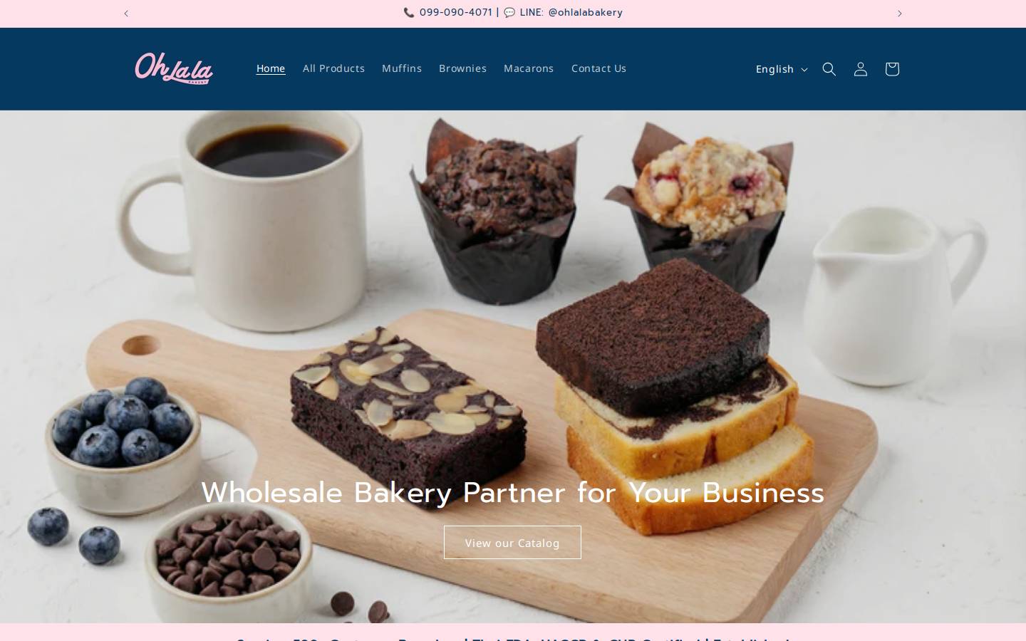 ohlala-bakery.com homepage screenshot