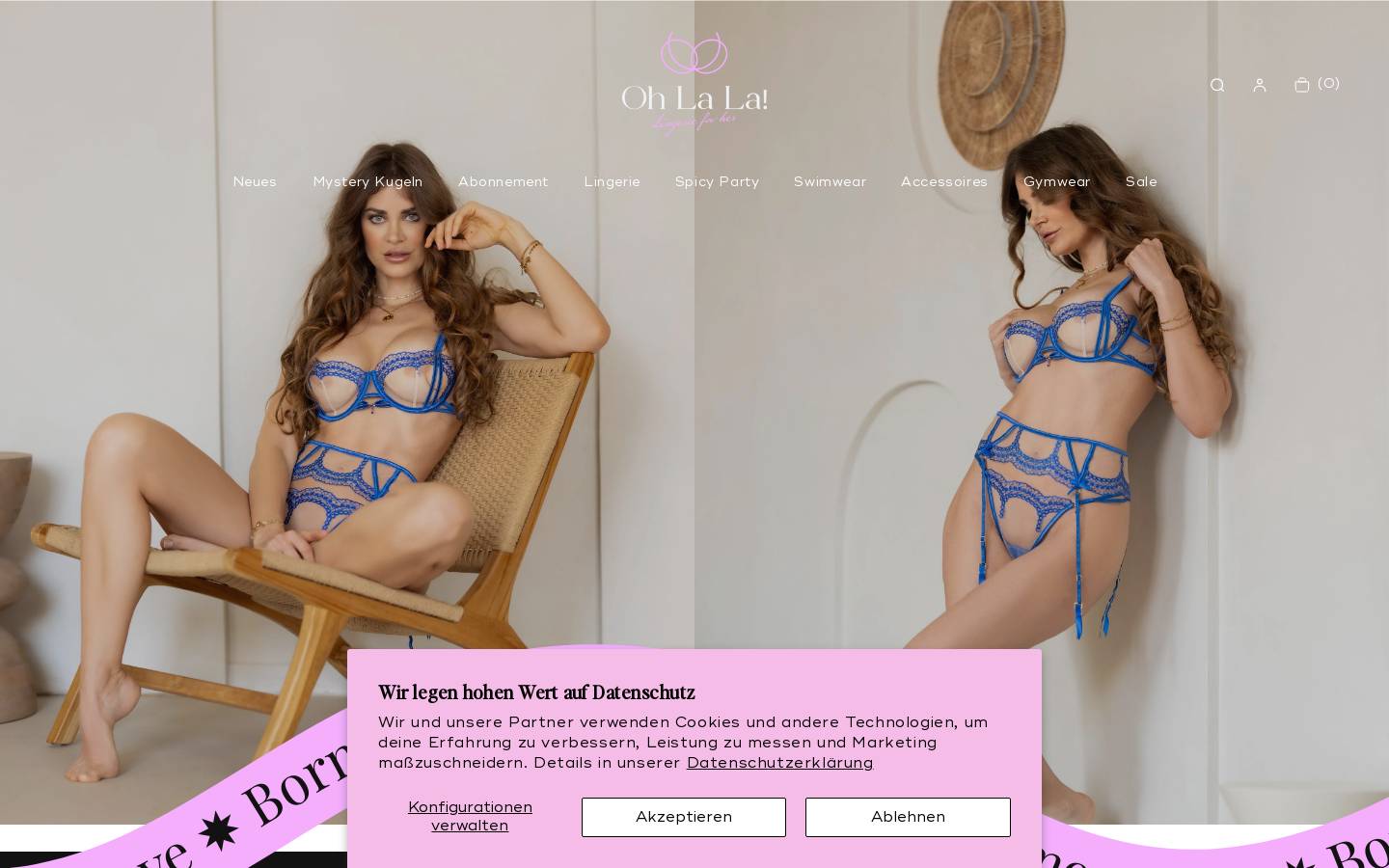 ohlalalingerie.de homepage screenshot