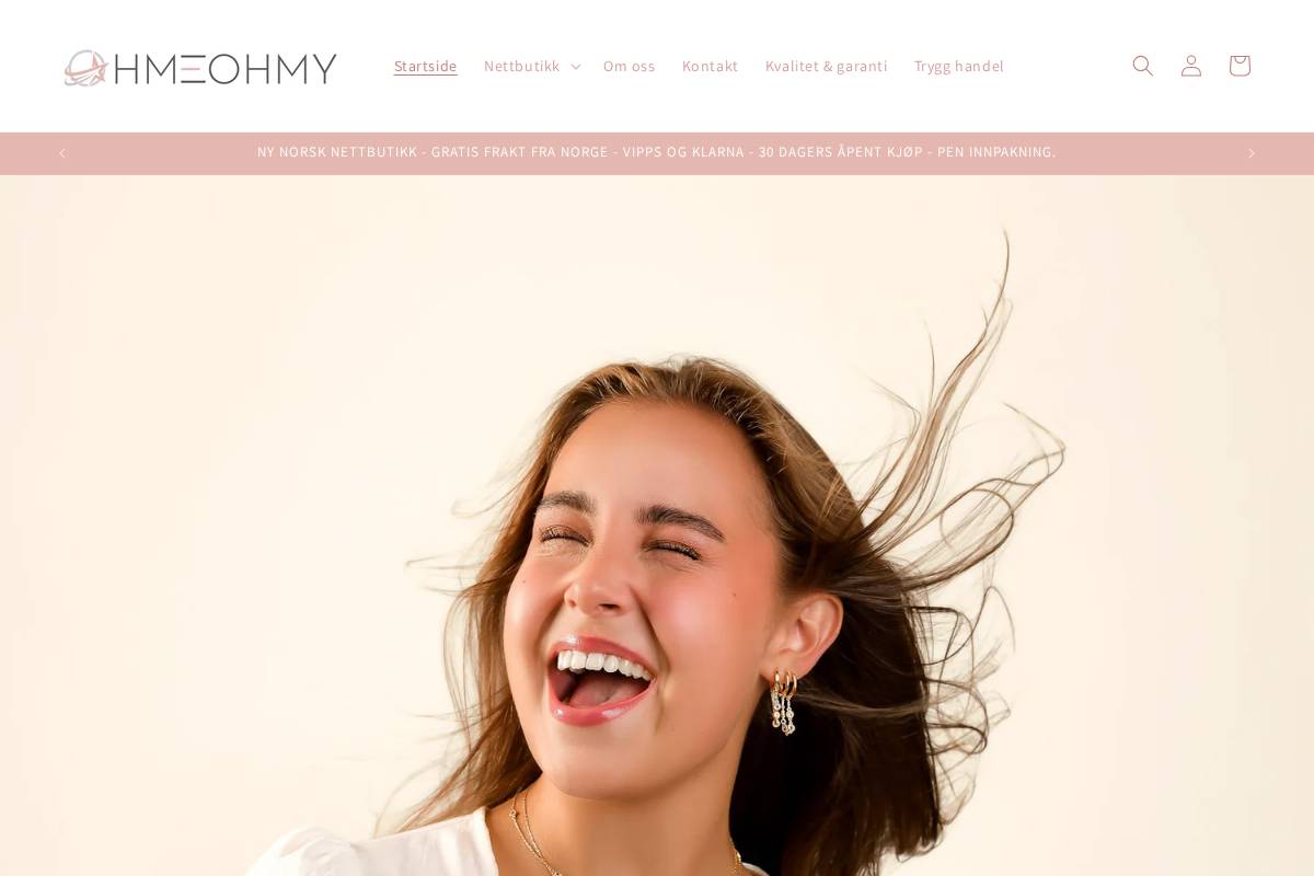 ohmeohmy.no homepage screenshot