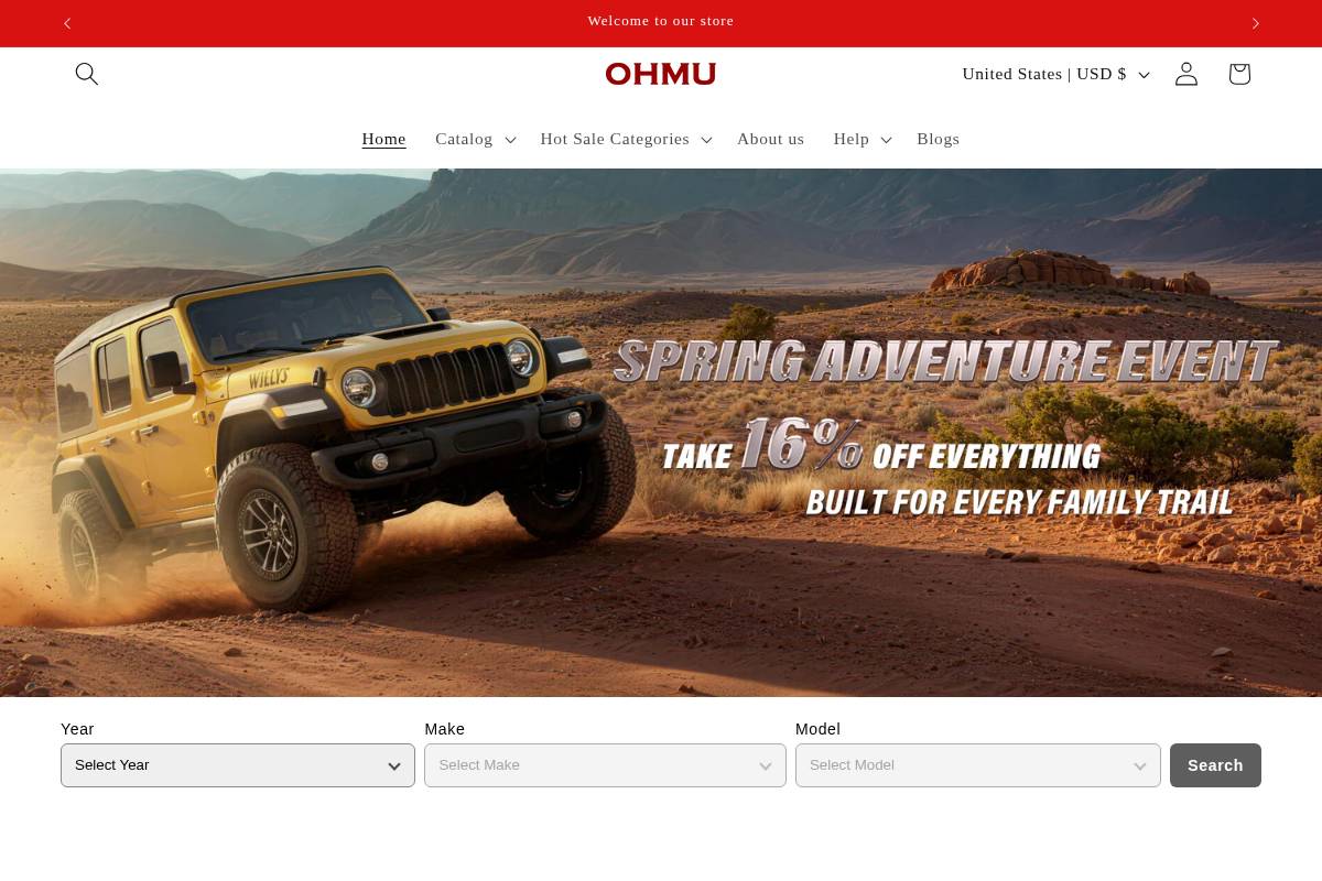 ohmu4wheels.com homepage screenshot