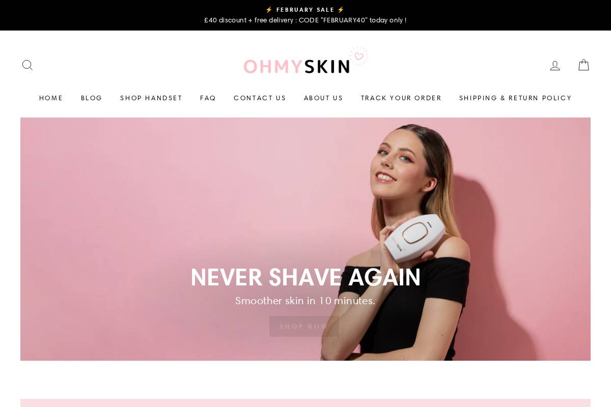 ohmyglow-uk.com homepage screenshot
