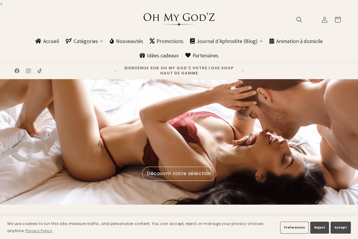 Oh My God'Z homepage screenshot