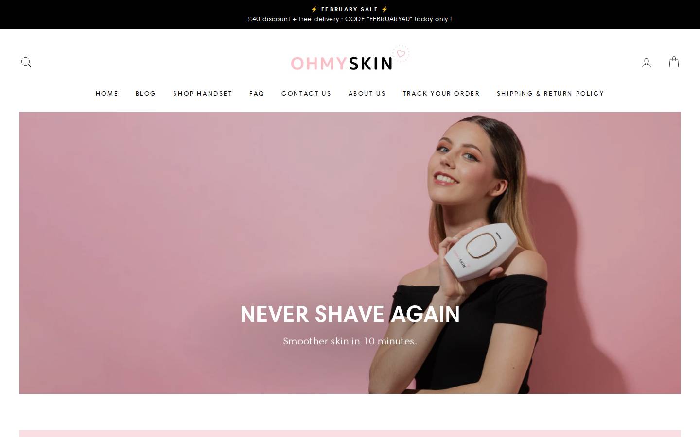 Ohmyskin Uk homepage screenshot