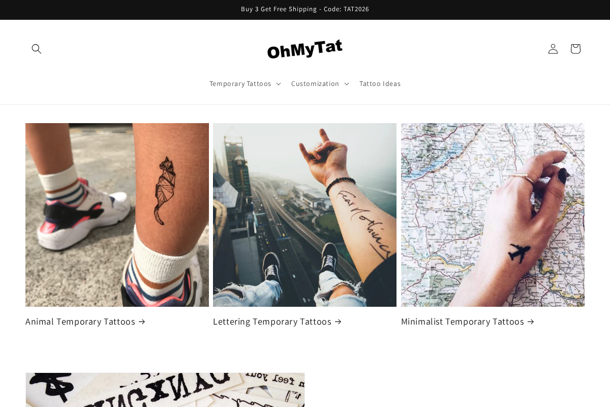 Ohmytat homepage screenshot