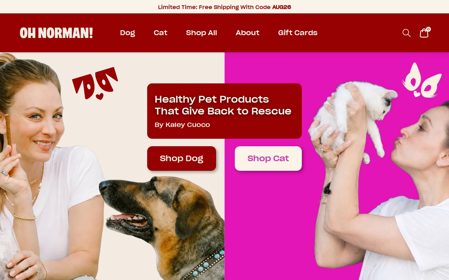 Ohnorman homepage screenshot