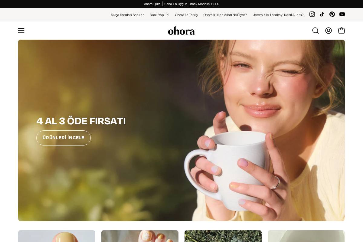 Ohora homepage screenshot