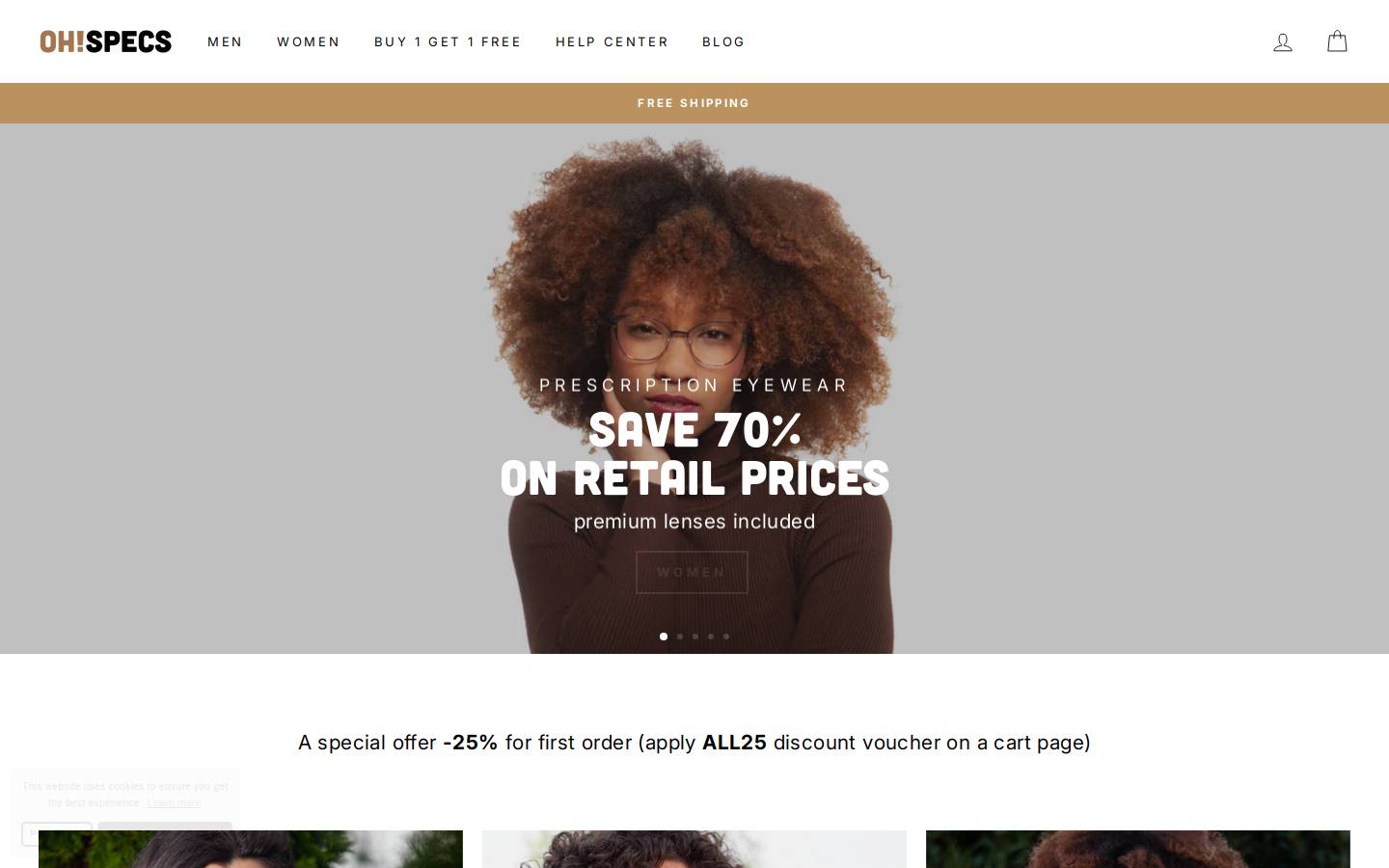 ohspecs.com homepage screenshot