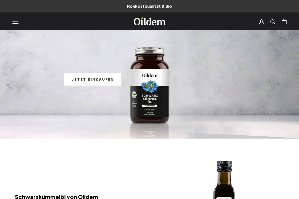 oildem.de homepage screenshot