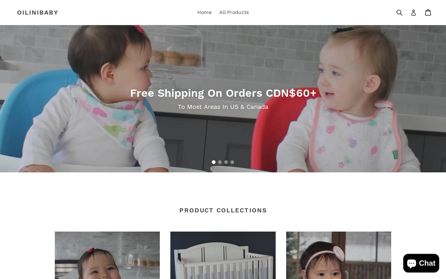 oilinibaby.com homepage screenshot