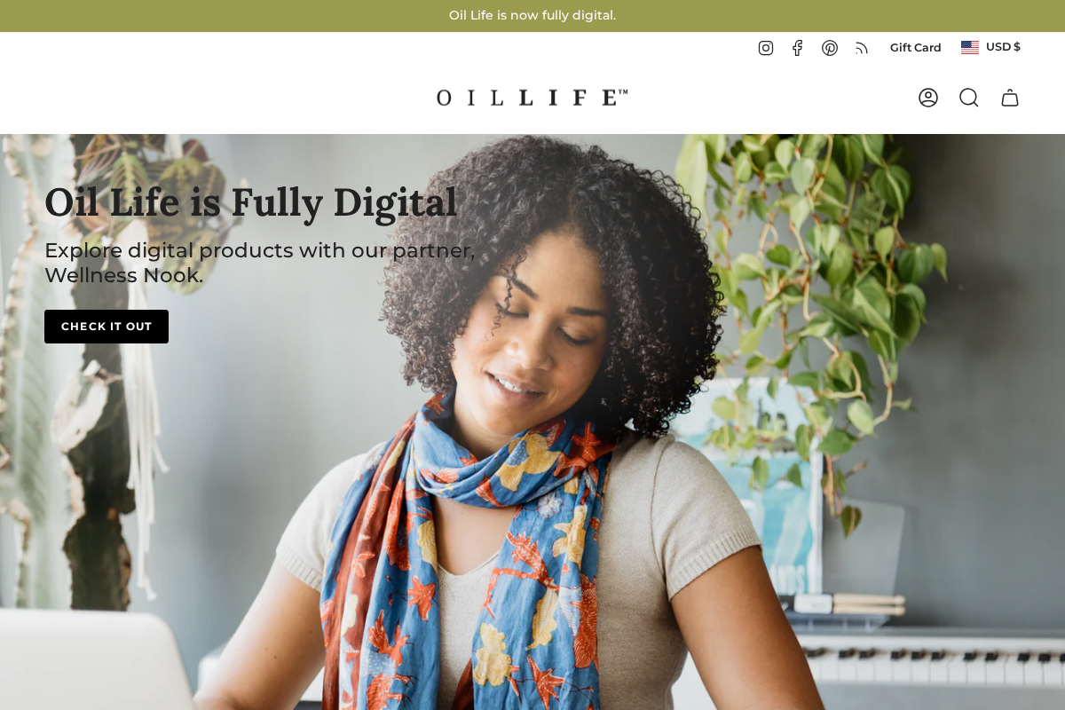 Oil Life homepage screenshot