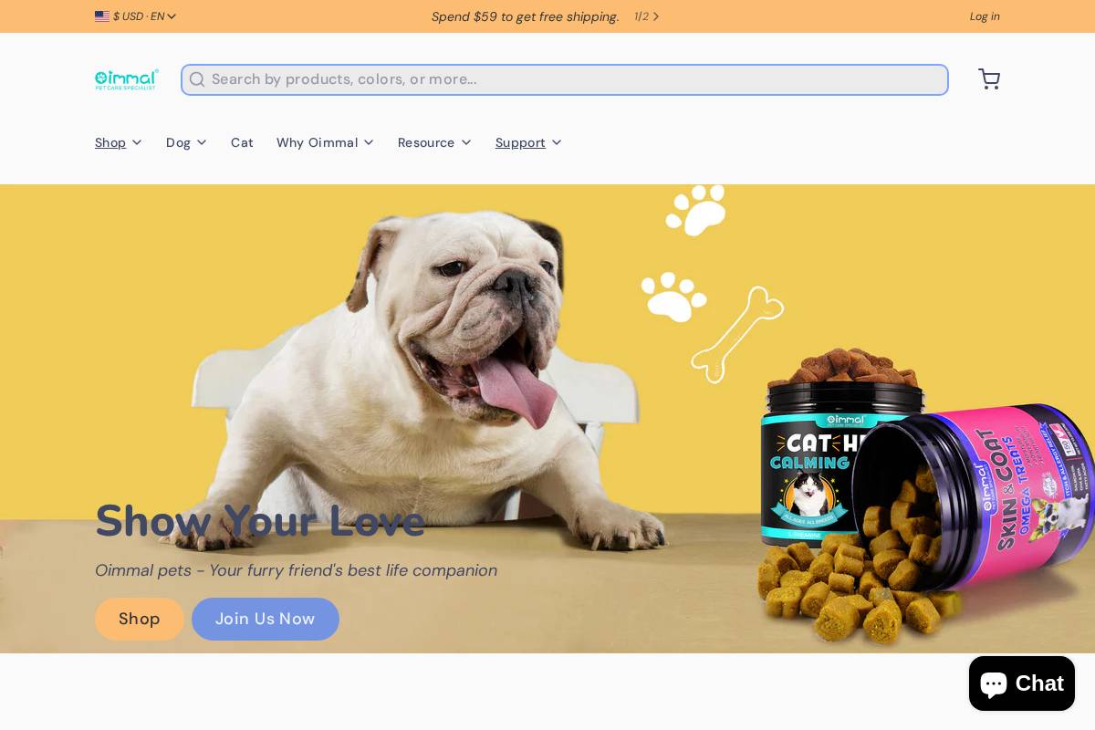 Oimmal homepage screenshot