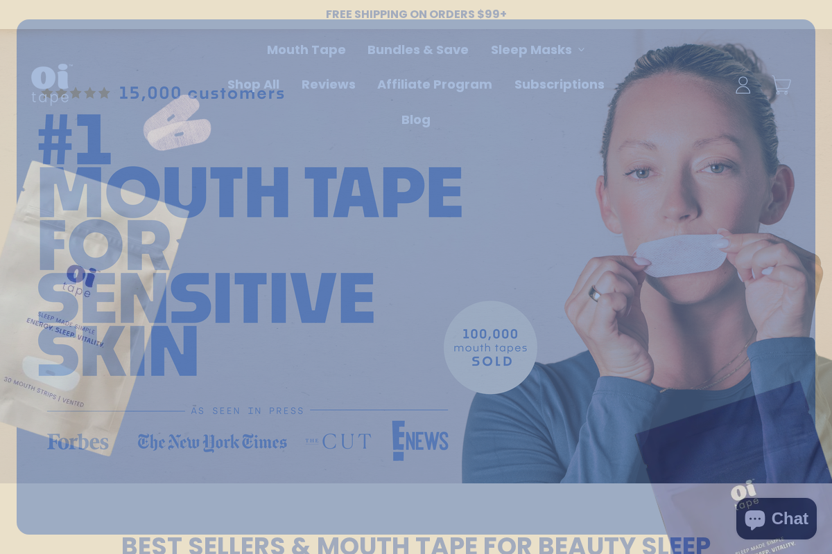 oi tape homepage screenshot