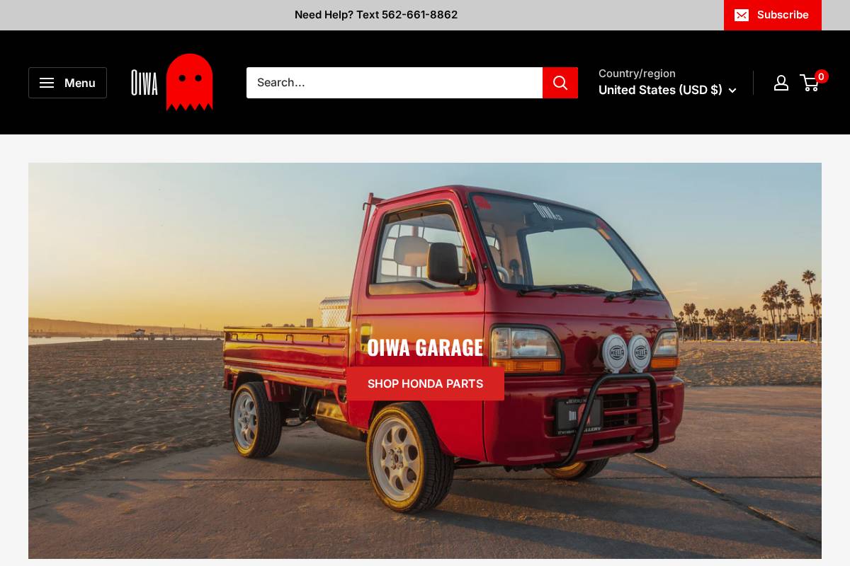 oiwagarage.co homepage screenshot