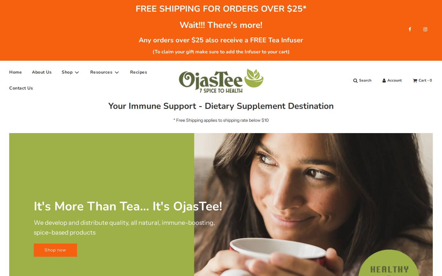 ojastee.com homepage screenshot
