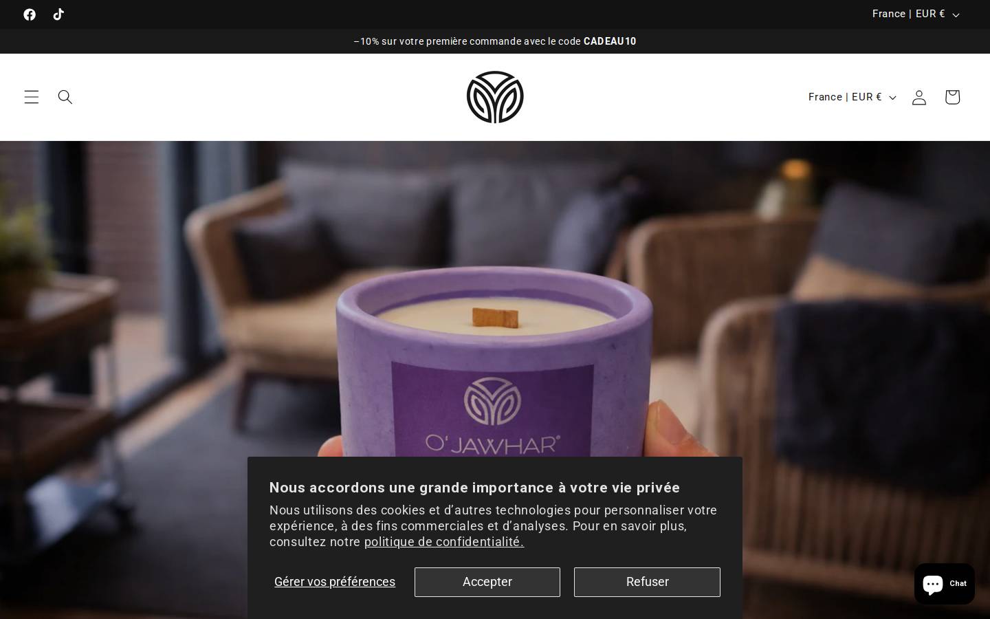 ojawharboutique.com homepage screenshot