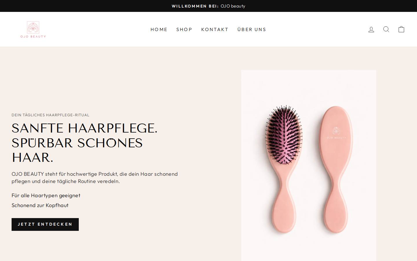 ojobeauty.com homepage screenshot