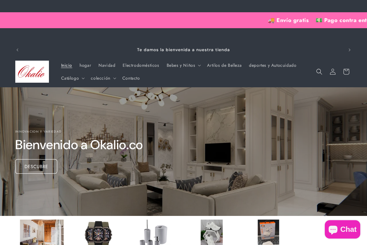 Okalio homepage screenshot