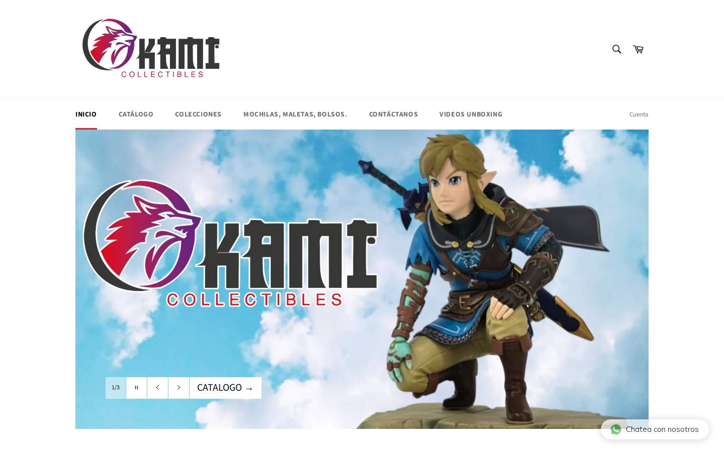 okamicollectibles.com homepage screenshot
