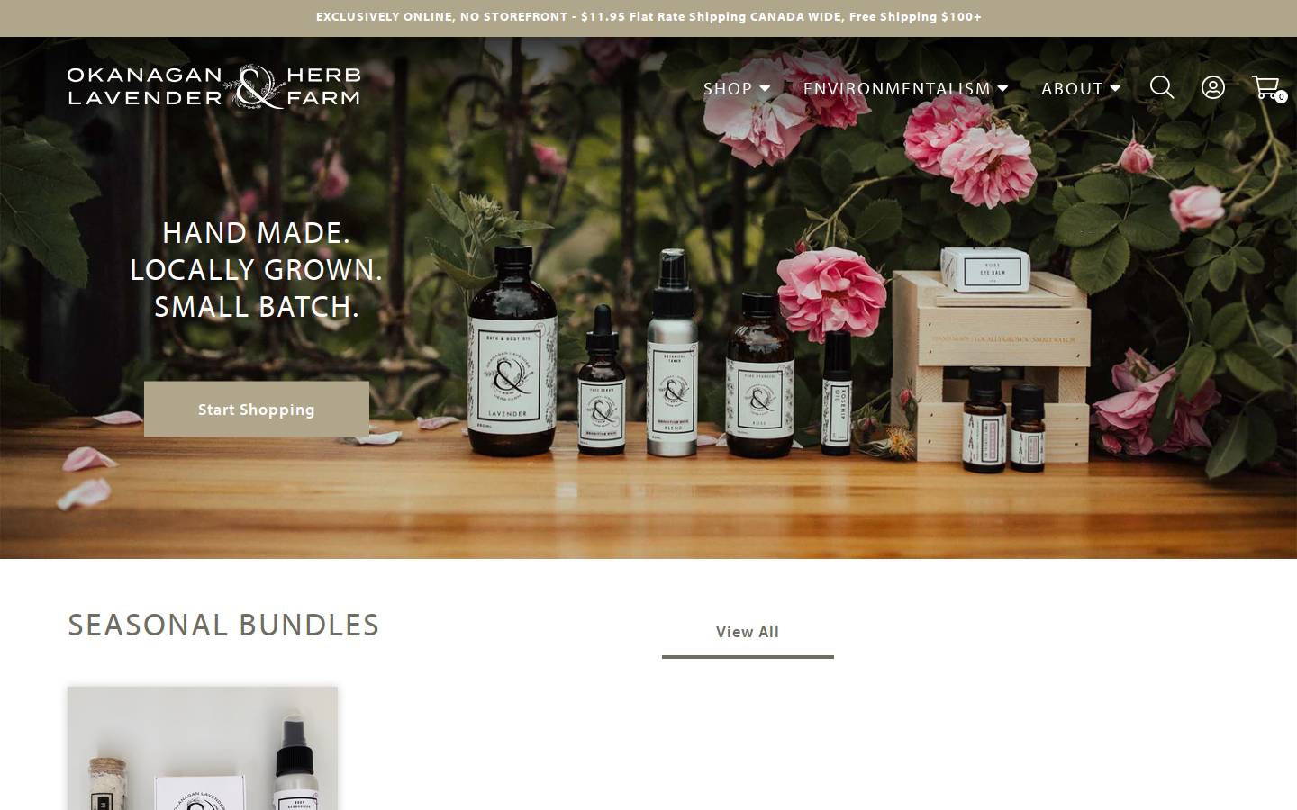 okanaganlavender.com homepage screenshot