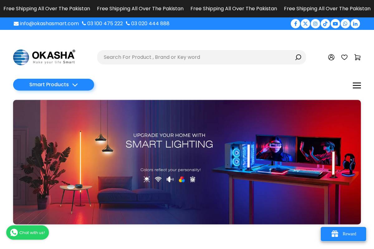 Okashasmart homepage screenshot