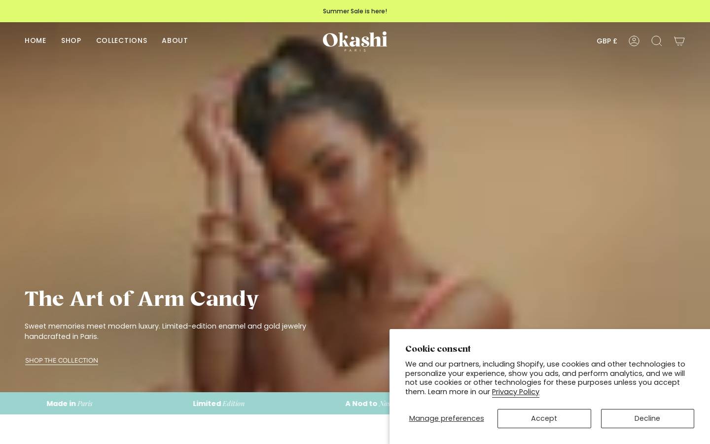 okashiparis.com homepage screenshot