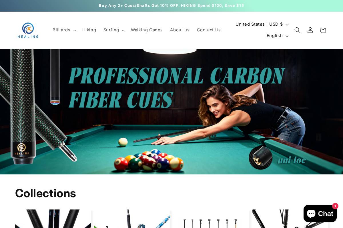 okhealing.shop homepage screenshot