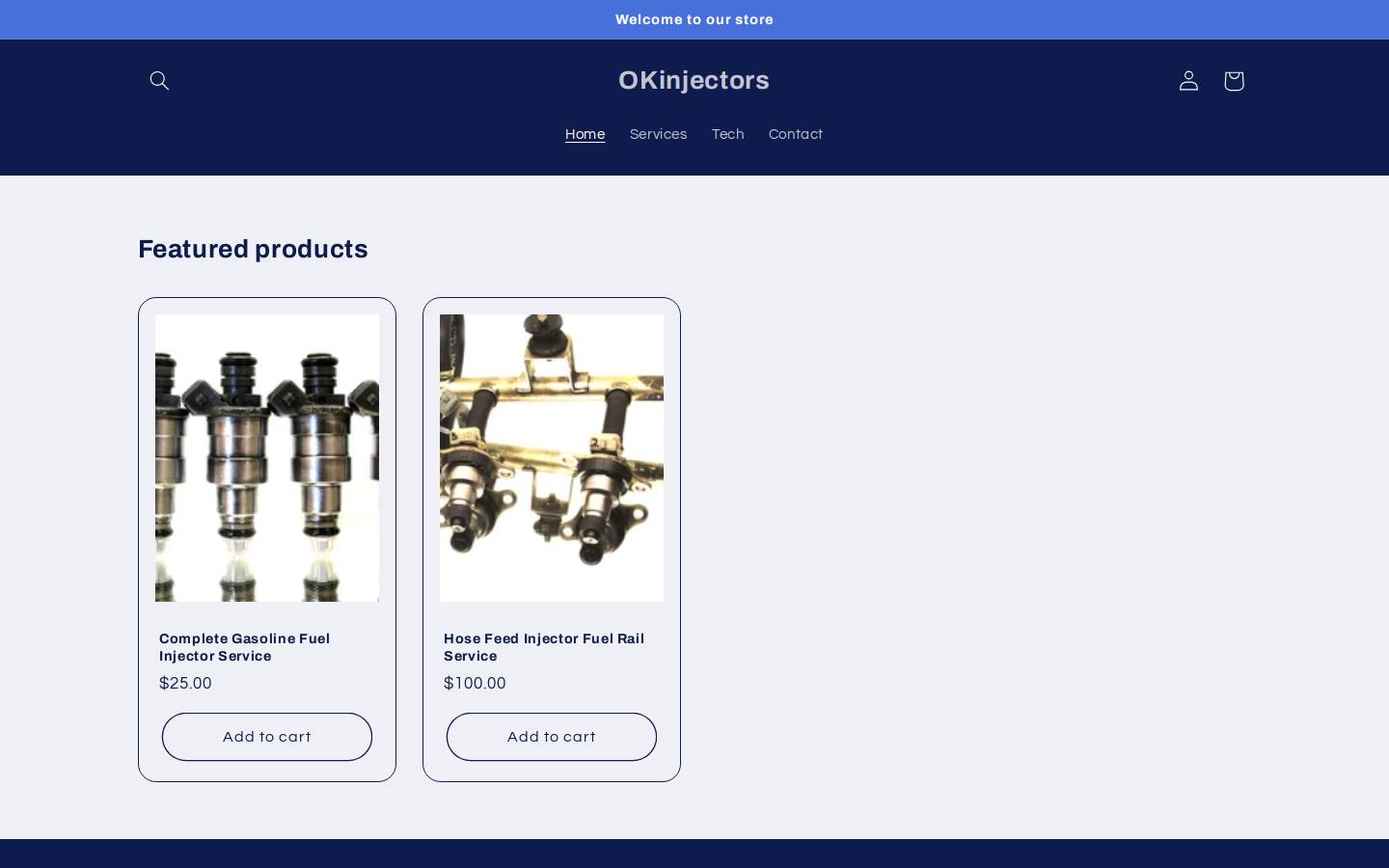 okinjectors.com homepage screenshot