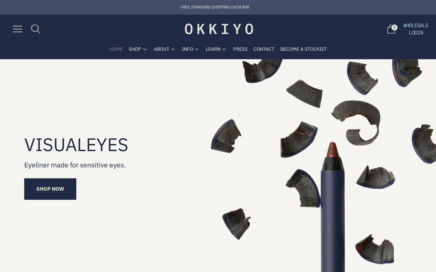 okkiyo.com.au homepage screenshot
