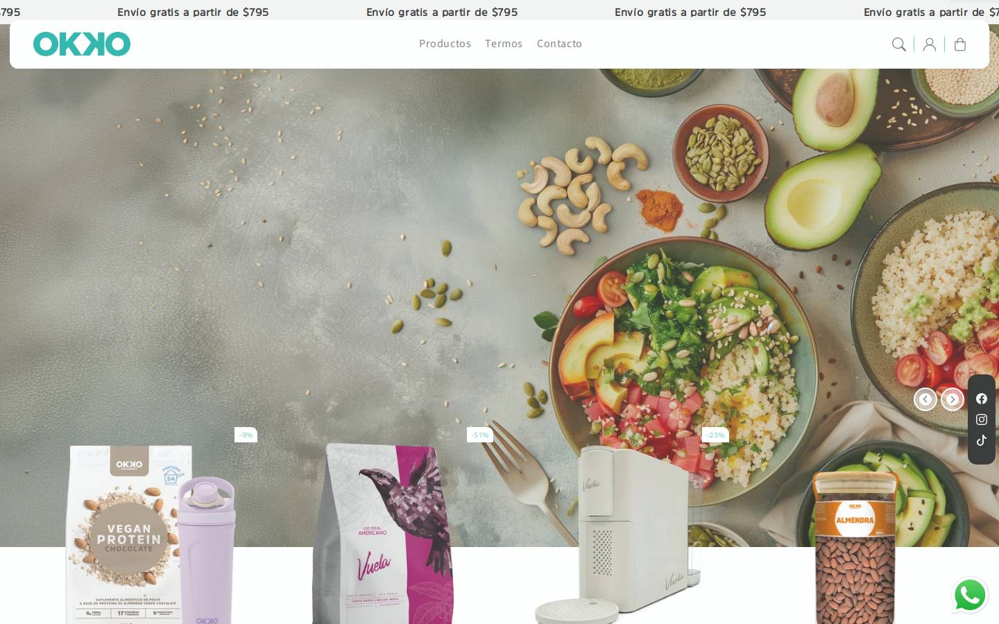 okkosuperfoods.com homepage screenshot