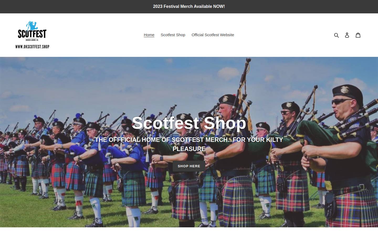 okscotfest.shop homepage screenshot
