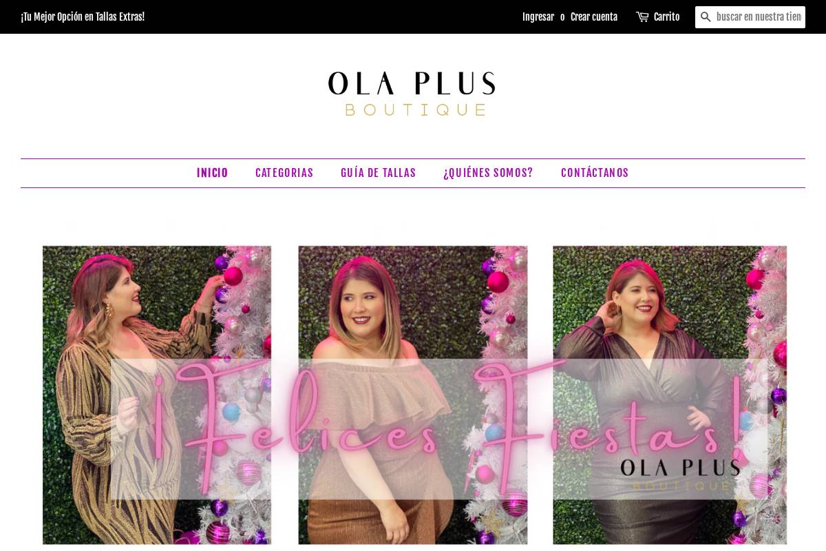 olaplusboutique.com homepage screenshot