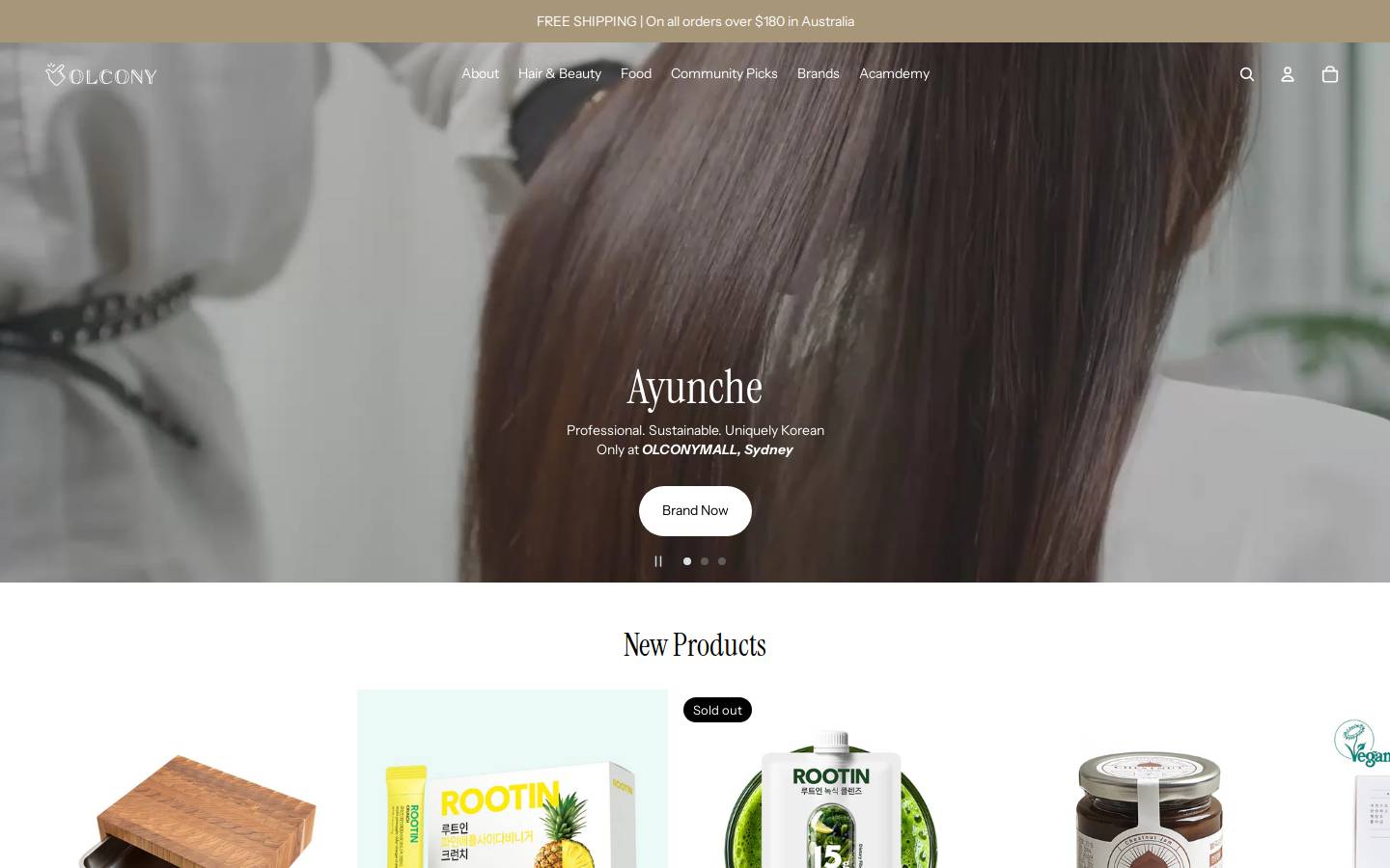 olconymall.com homepage screenshot