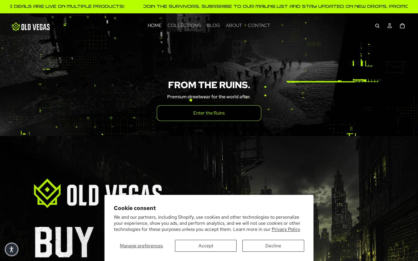 old-vegas.com homepage screenshot