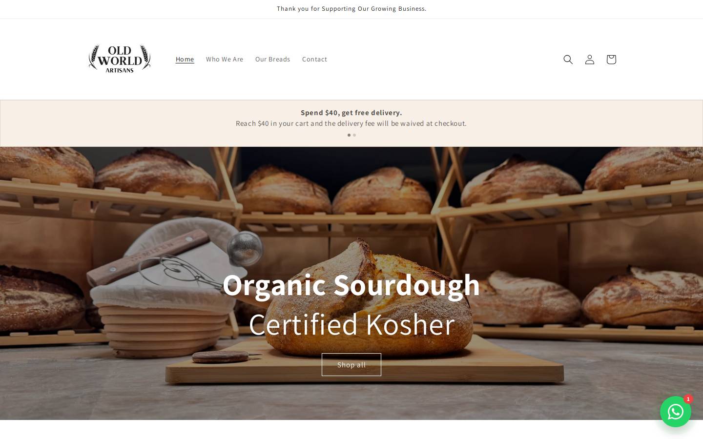 old-world-artisans.com homepage screenshot