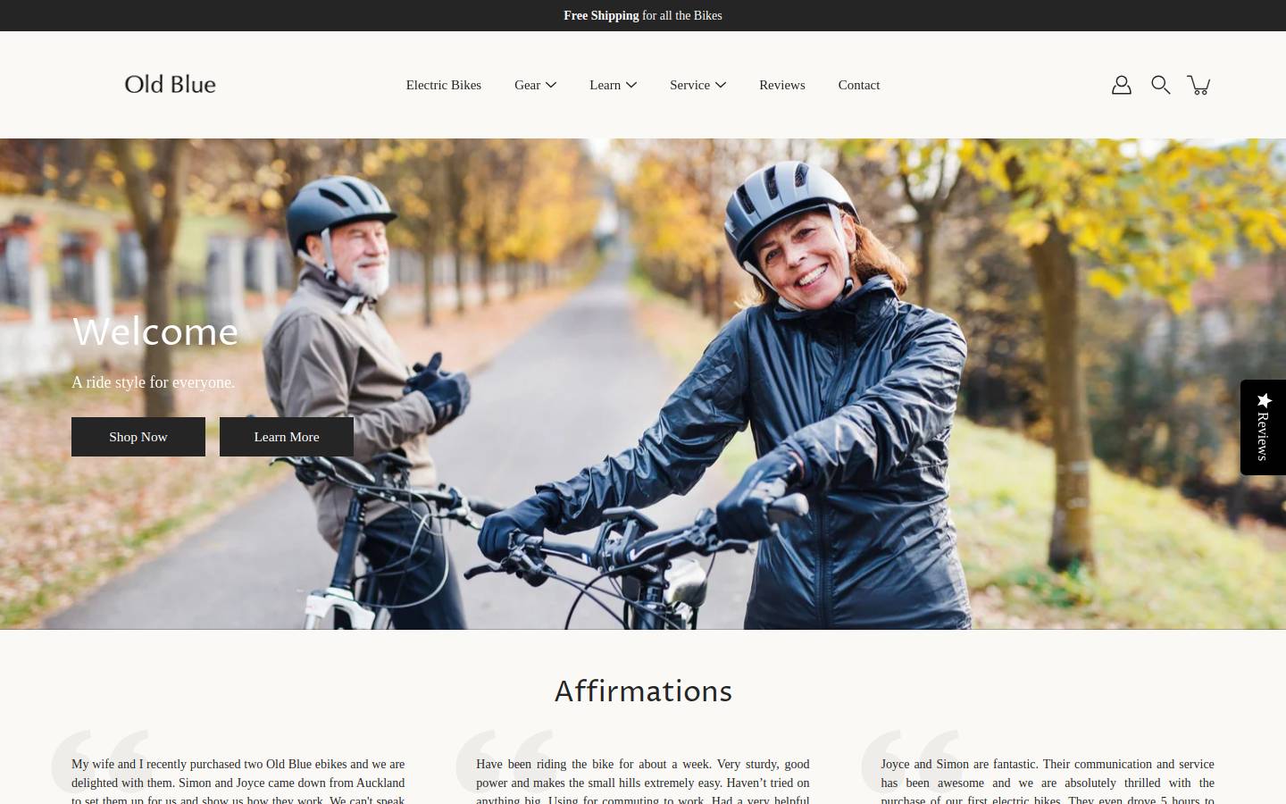 oldblue.co.nz homepage screenshot