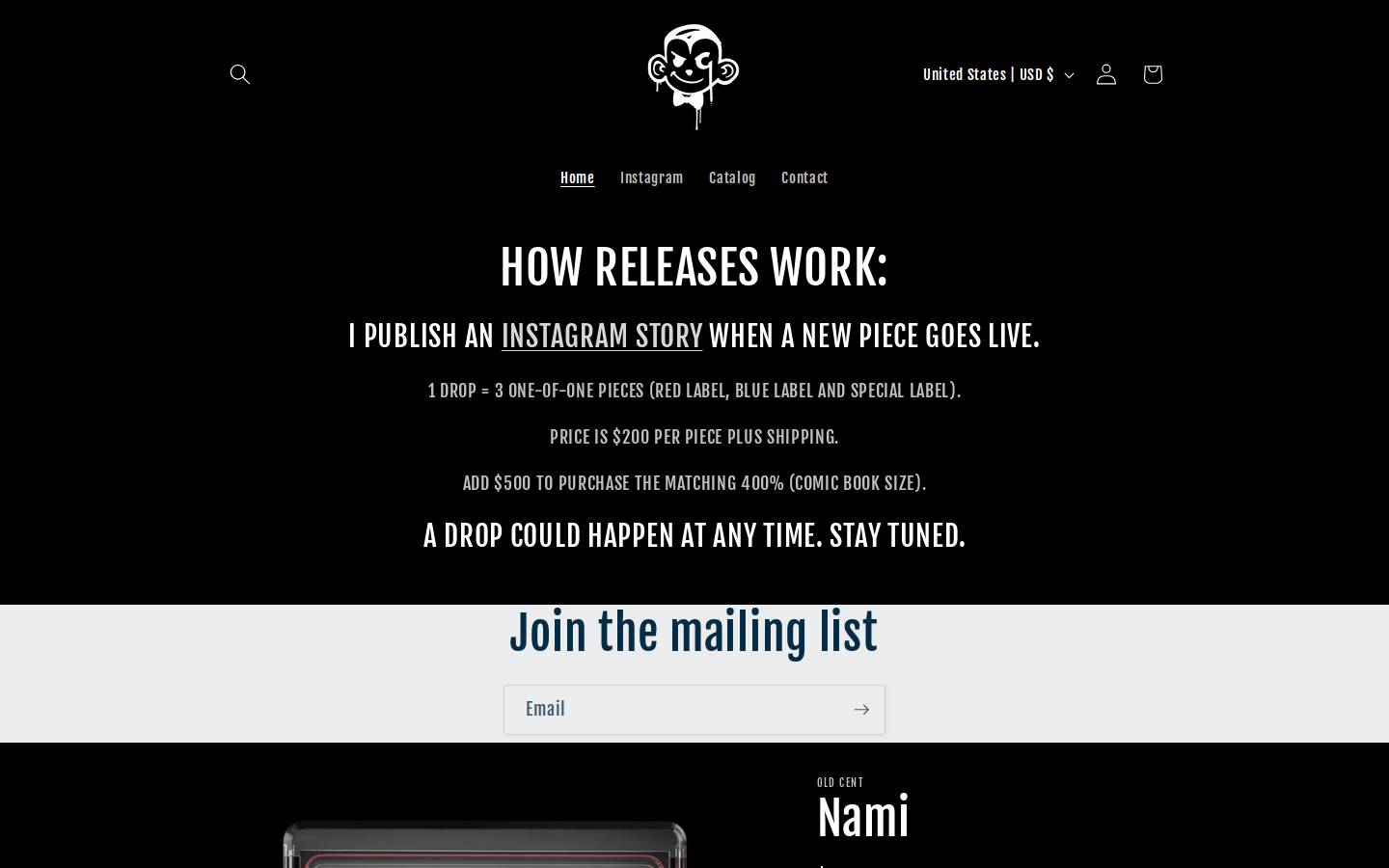 oldcent.com homepage screenshot