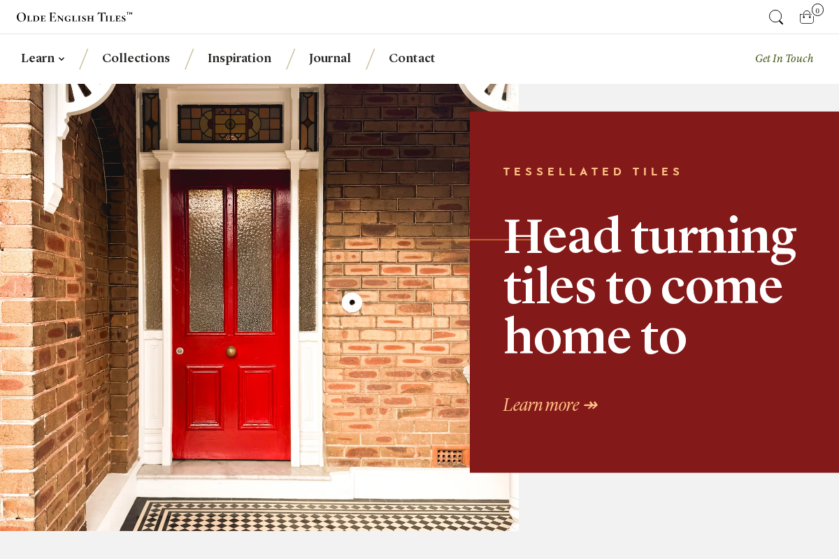 Olde English Tiles™ homepage screenshot