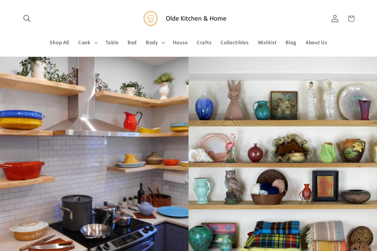 Olde Kitchen & Home homepage screenshot