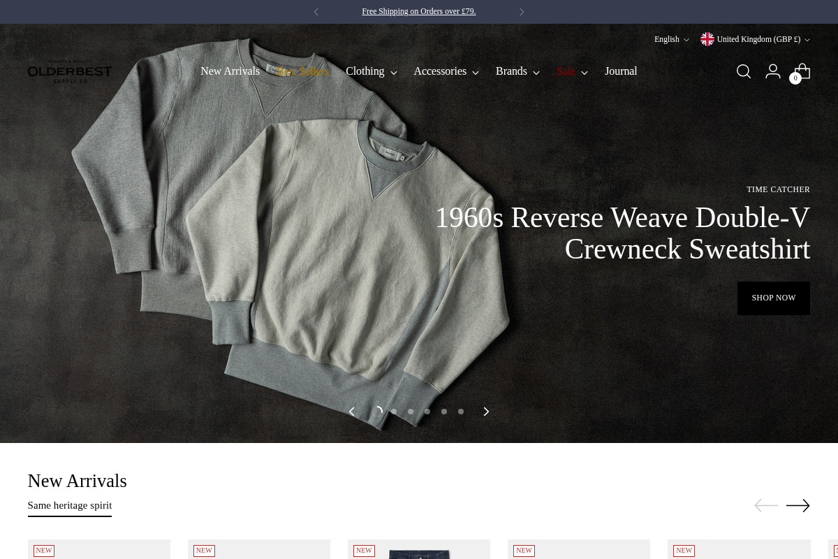 Olderbest homepage screenshot
