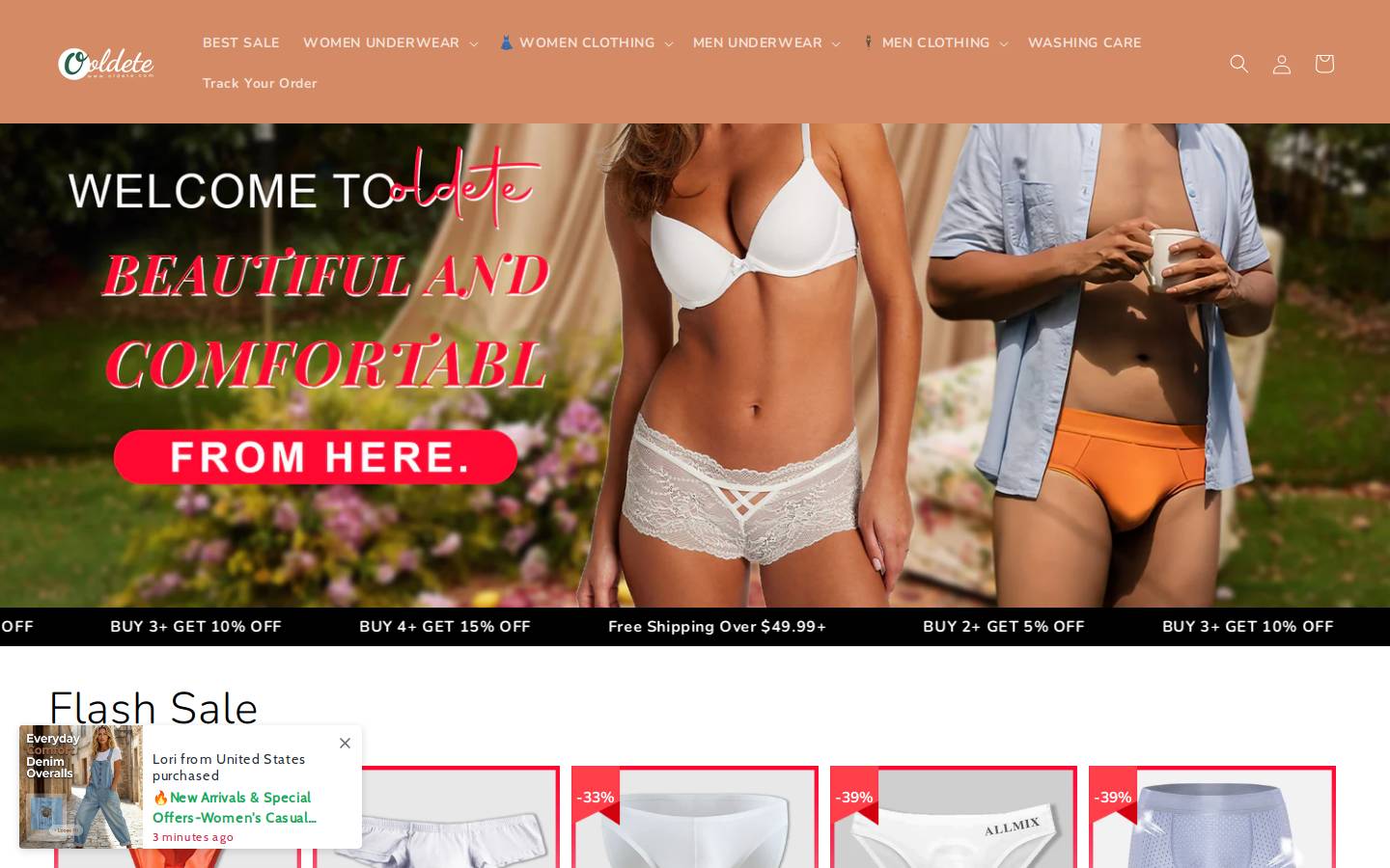 Oldete homepage screenshot