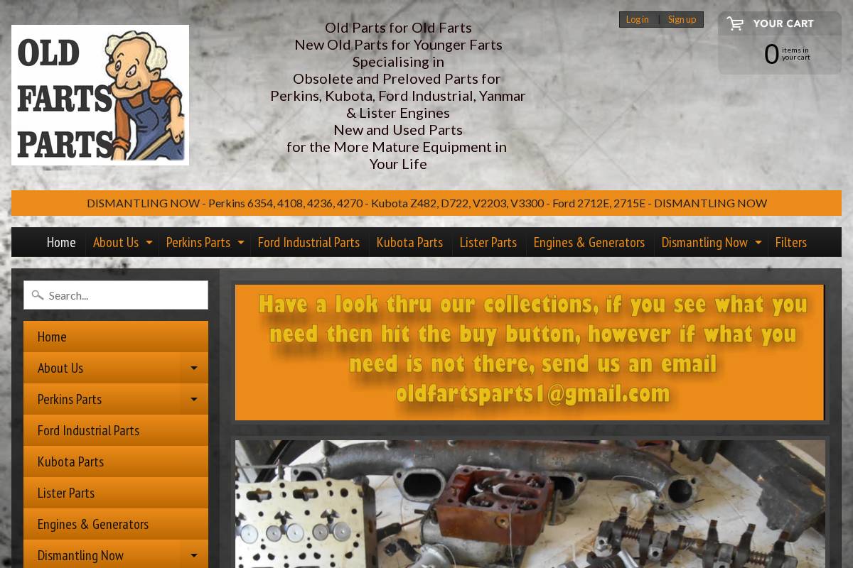 oldfartsparts.com.au homepage screenshot