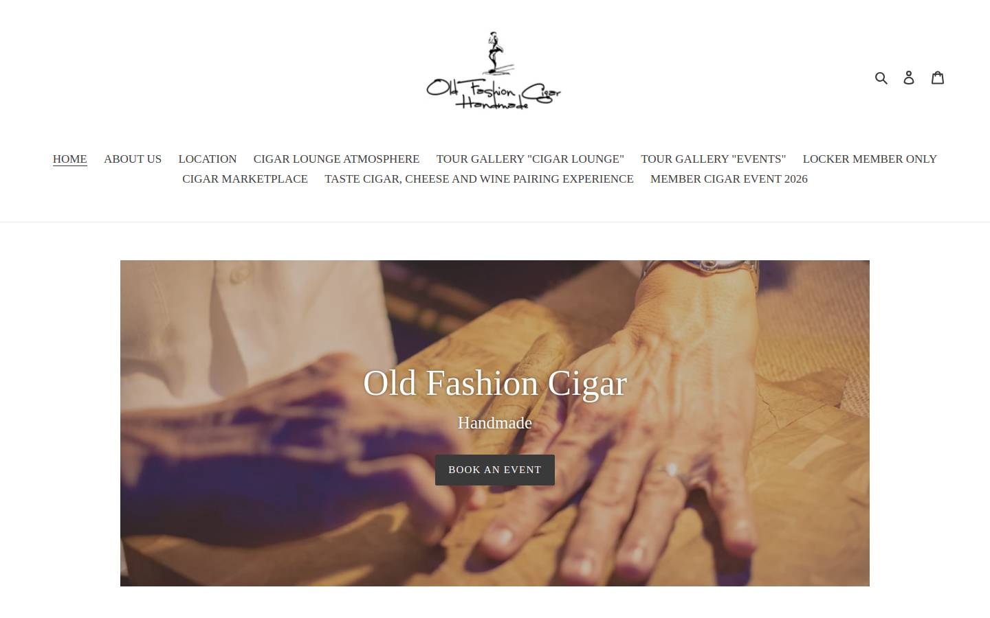 oldfashioncigar.com homepage screenshot