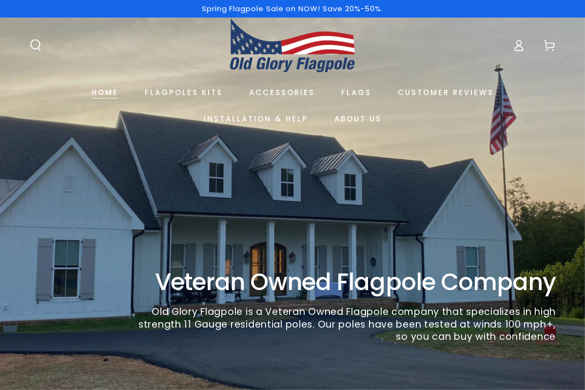 Old Glory Shop homepage screenshot