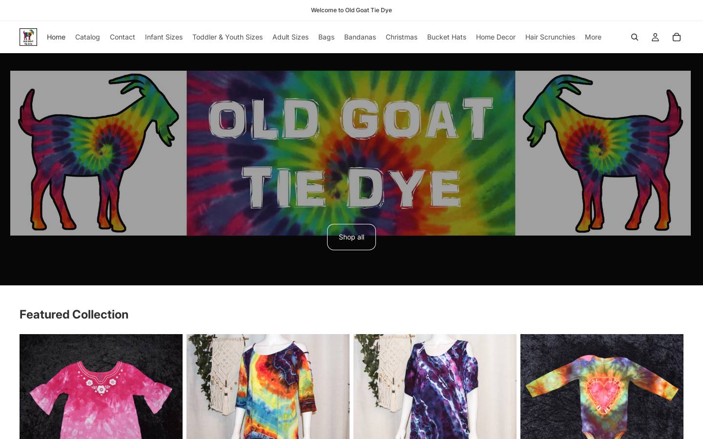 oldgoattiedye.com homepage screenshot