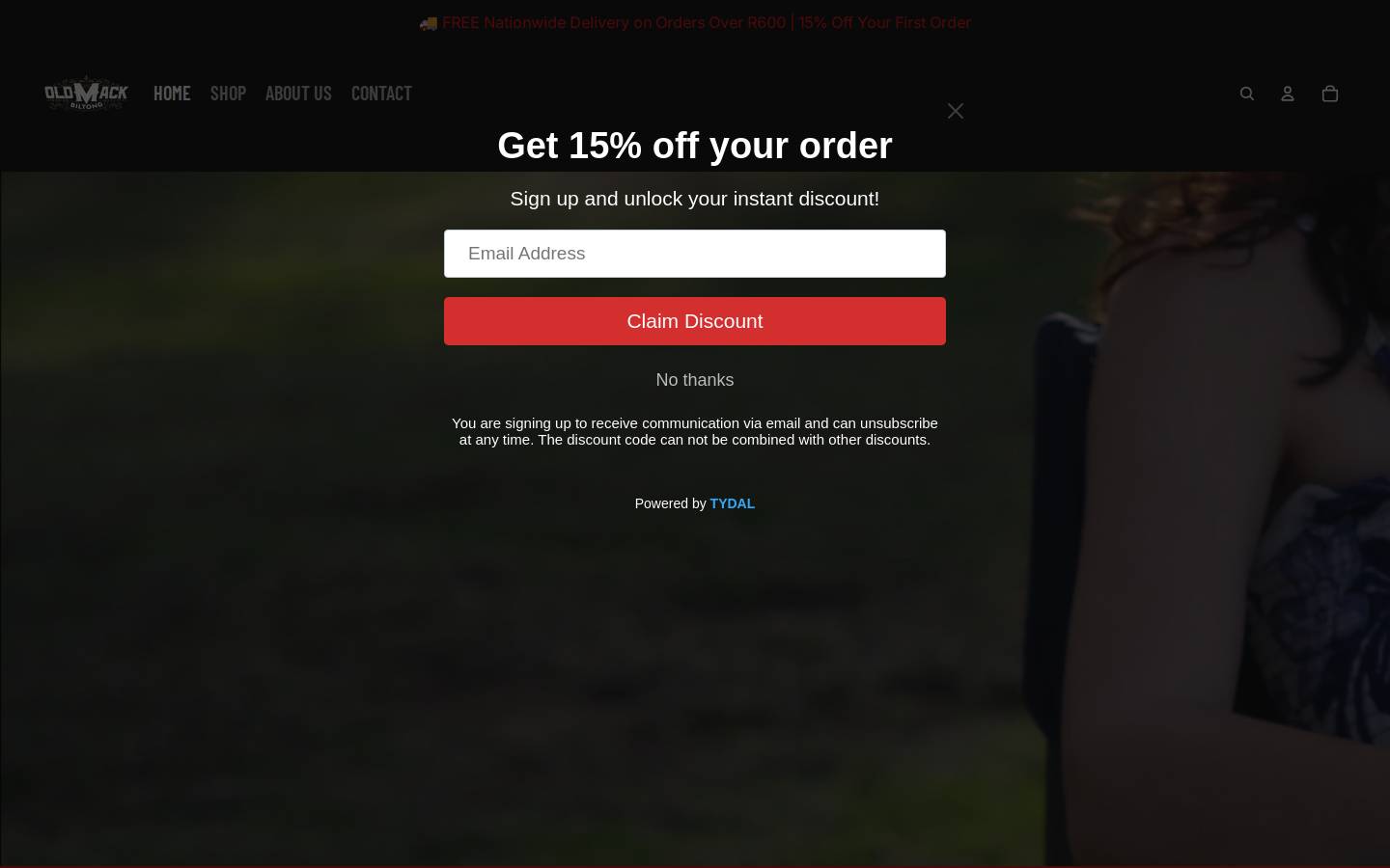 oldmackbiltong.com homepage screenshot
