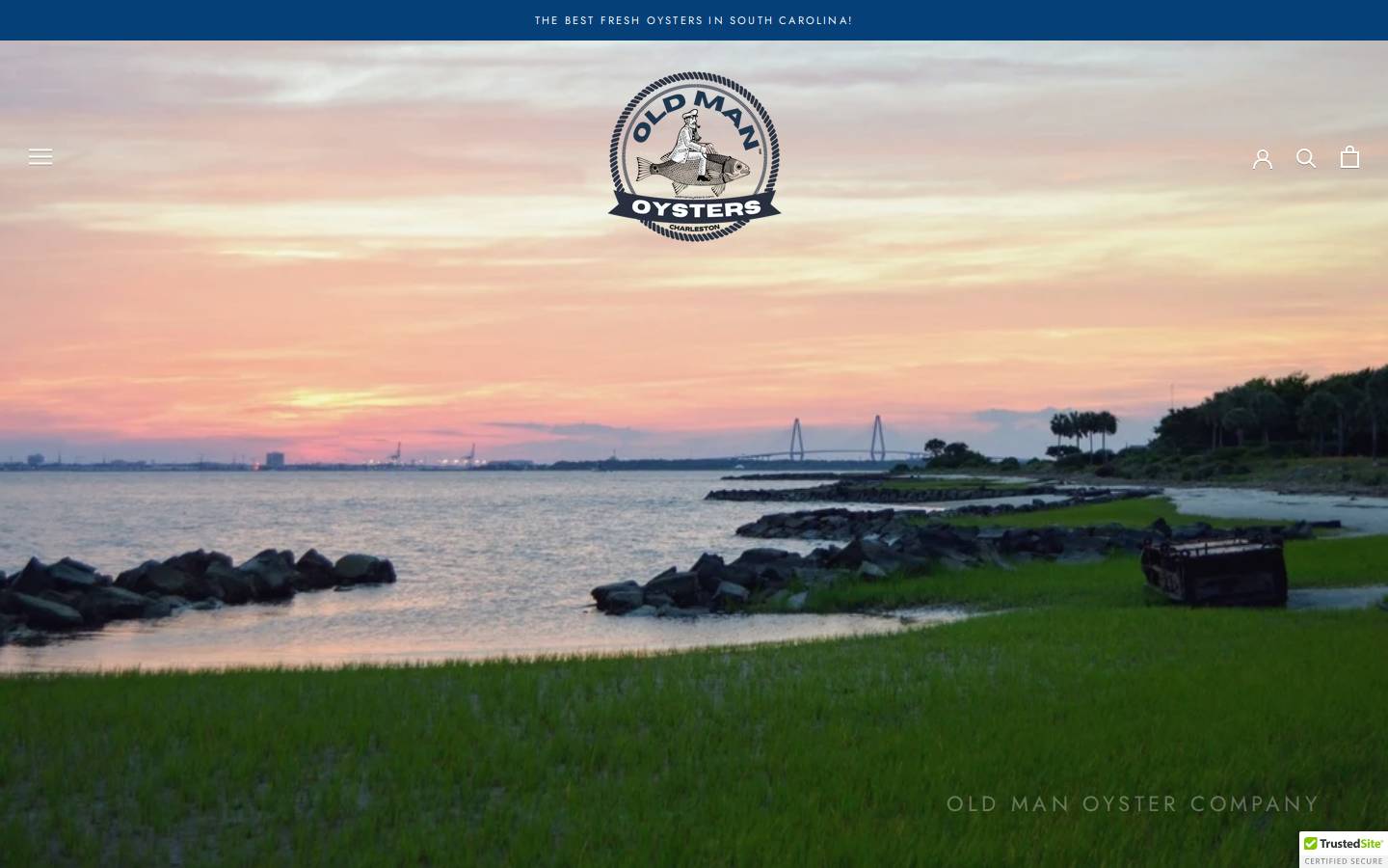 oldmanoysters.com homepage screenshot