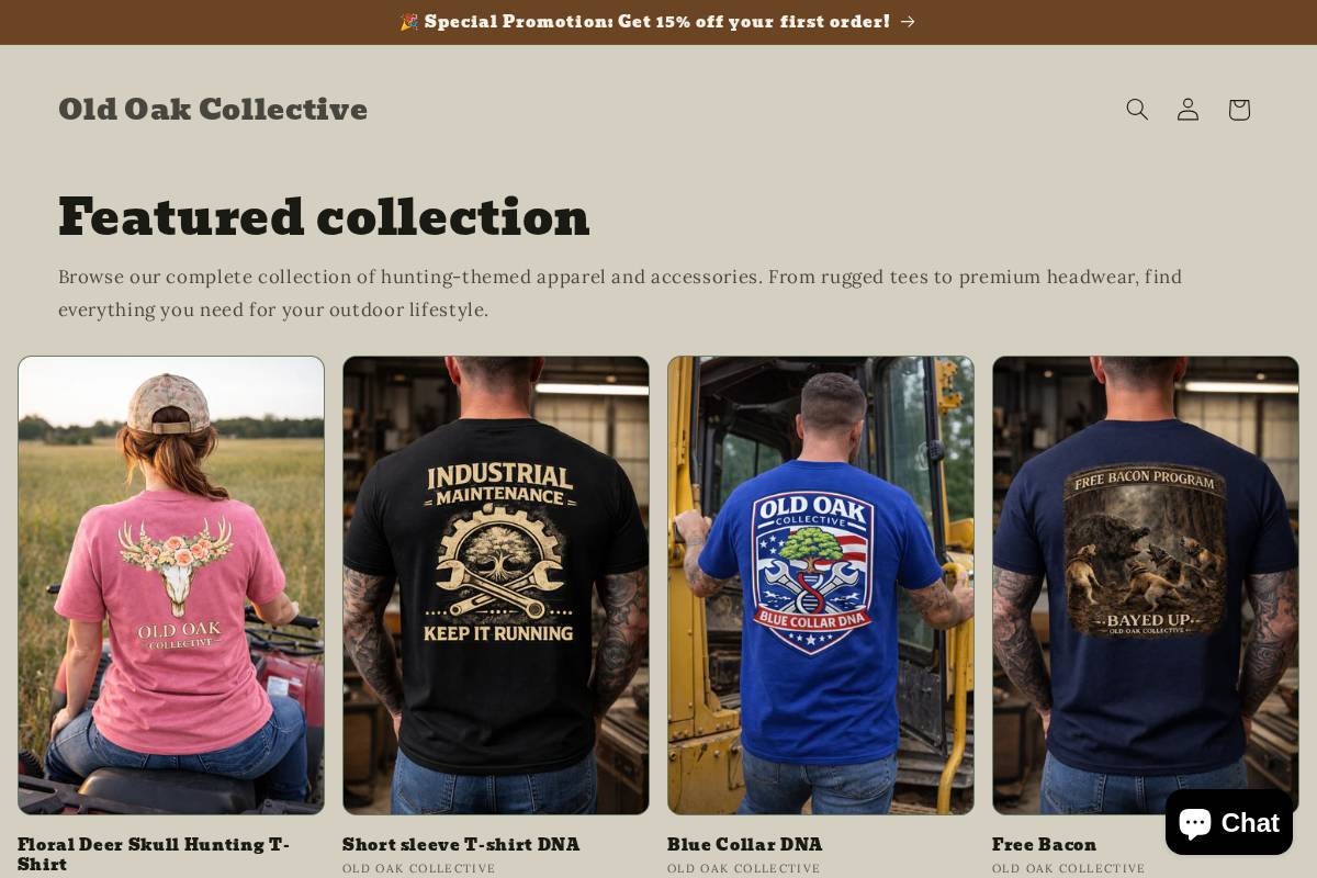 oldoakcollective26.com homepage screenshot